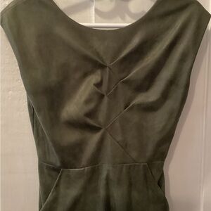 Valerie Dumaine Olive Green Sleeveless Dress